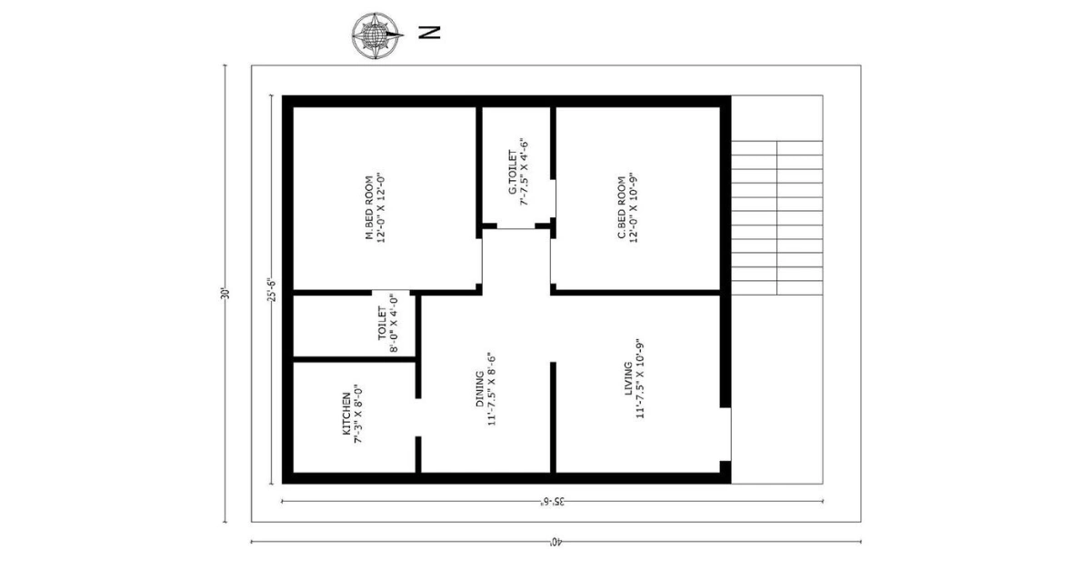 north facing house vastu plan 30x40 1.webp